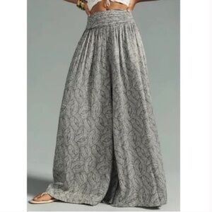 Anthropologie Gray Wide Leg Pants